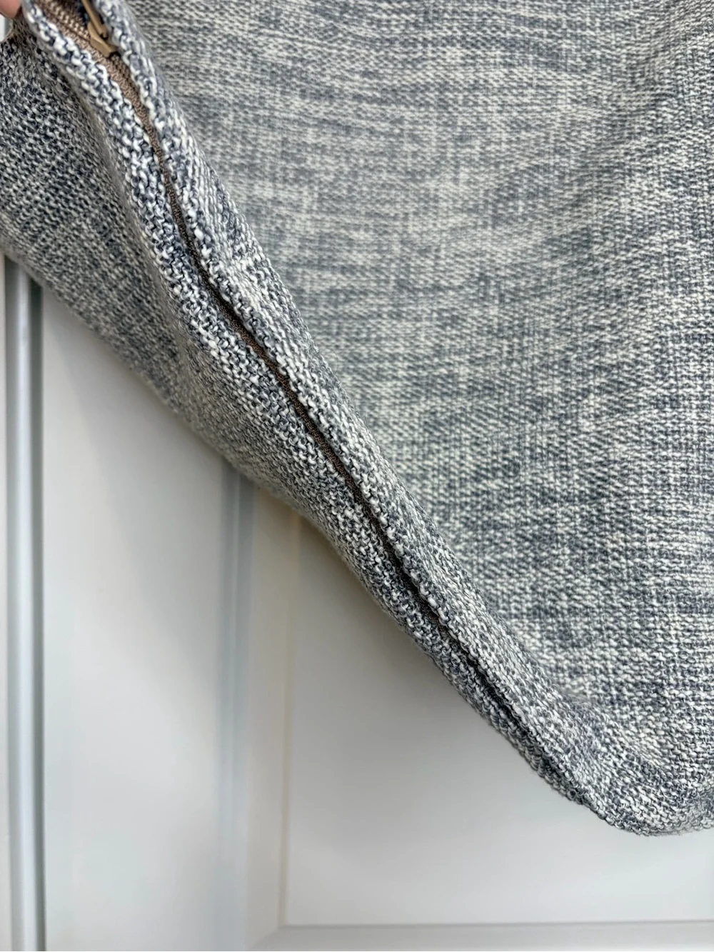Gray Textured Woven Square Pillow Cover | 24x24